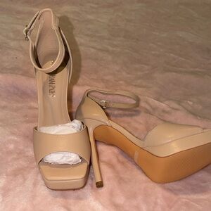 Dream Pairs Nude Ankle Strap Heels